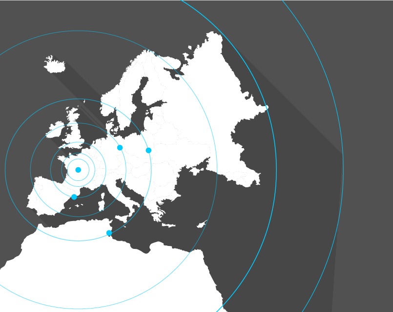 Carte des implantations de CEVAM